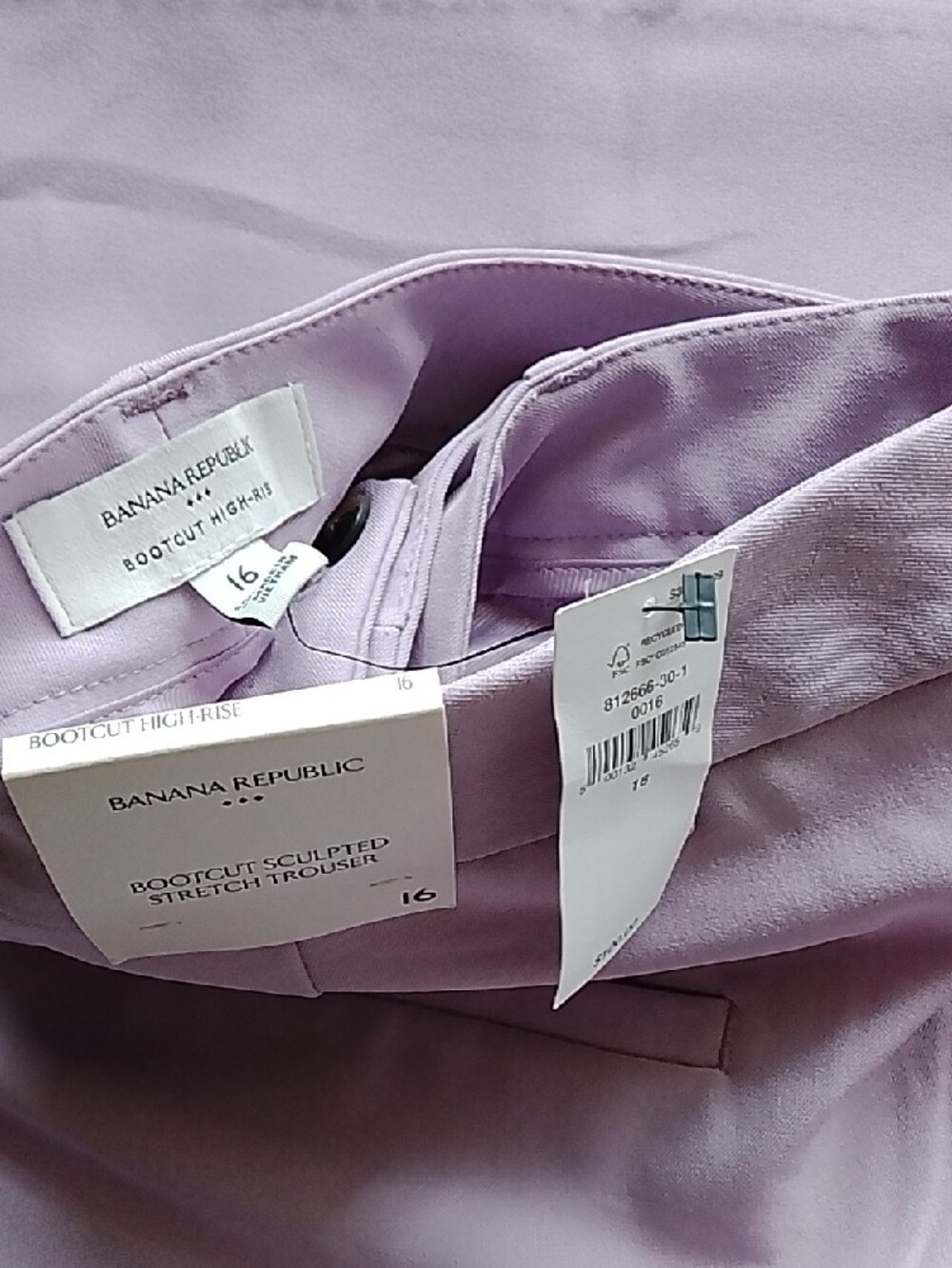 Banana Republic Lilac Bootcut Stretch Trousers 16 - Picture 2 of 13